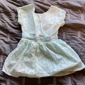 Cat & Jack Aqua Eyelet Dress 2T